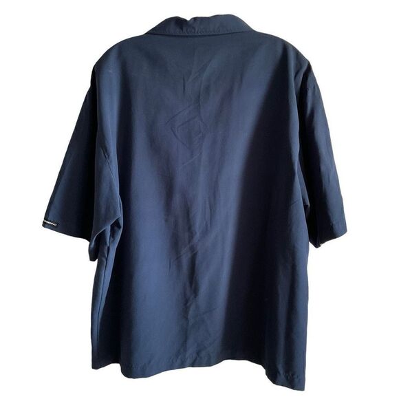 Fox Dress Shirt Collar Snap Button Front Blue 1 Pocket Short Sleeve Men XL - Picture 11 of 13